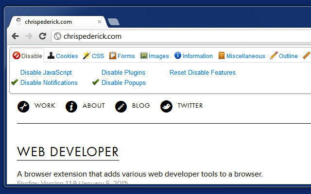 web developer插件3